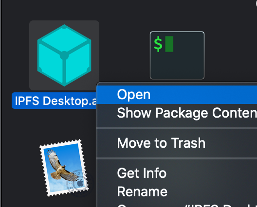 Control-click to open