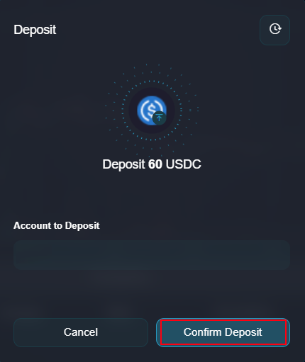 Confirm deposit